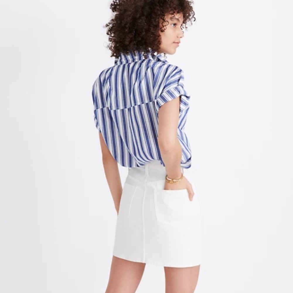 Madewell | White Button-down Mini Skirt